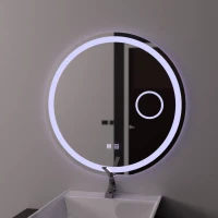 Oglinda LED Rotunda 60cm, Touch Luxor, Sistem Dezaburire, Dimabila