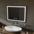 Oglinda LED Touch MODENA Sistem Dezaburire, Ceas si Temperatura 80x60 cm [3]