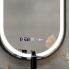 Oglinda LED Touch Helmut, Sistem Dezaburire, Ceas si Temperatura 45x90 cm, Rama Negru, Brushed Marcello Funghi [2]