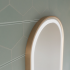 Oglinda LED Touch Siegfried Sistem Dezaburire, Ceas si Temperatura, 45x90cm, Rama Auriu Brushed, Lumina Calda Neutra Rece 3000K/4000K/6000K [4]