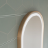 Oglinda LED Touch Konrad Sistem Dezaburire, Ceas si Temperatura 50x80 cm Rama Auriu Brushed, Lumina Calda Neutra Rece 3000K/4000K/6000K [4]