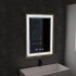 Oglinda LED Touch Bruno Sistem Dezaburire, Ceas si Temperatura 60x80 cm Rama Auriu Brushed, S84/60X80 [4]