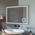 Oglinda LED Touch NIVERA Sistem Dezaburire, Ceas si Temperatura 80x60 cm Lupa Cosmetica [4]