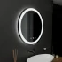 Oglinda LED Rotunda, 60cm, Celeste MotionGlow Marcello, Sistem Dezaburire, Ceas & Termometru, Dimabila, Lumina Calda Neutra Rece 3000K/4000K/6000K [4]