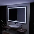 Oglinda LED Rectangulara, 100x65cm, Verite Majeste Noir Motion Glow Marcello, Sistem Dezaburire, Ceas & Termometru, Dimabila [3]