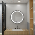 Oglinda LED Rotunda, 100cm, Celeste Majeste Noir MotionGlow Marcello, Sistem Dezaburire, Ceas & Termometru, Dimabila [3]