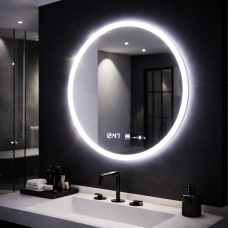 Oglinda LED Rotunda 60cm Giulia Senzor MotionGlow Marcello Sistem Dezaburire Ceas & Termometru Dimabila Oglinda LED Rotunda 60cm Giulia Senzor MotionGlow Marcello Sistem Dezaburire Ceas & Termometru Dimabila