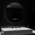 Oglinda LED Rotunda, 70cm, Serenite MotionGlow Marcello, Sistem Dezaburire, Ceas & Termometru, Dimabila [2]