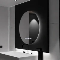 Oglinda LED Rotunda, 80cm, Serenite MotionGlow Marcello, Sistem Dezaburire, Ceas & Termometru, Dimabila Oglinda LED Rotunda, 80cm, Serenite MotionGlow Marcello, Sistem Dezaburire, Ceas & Termometru, Dimabila