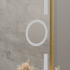 Oglinda LED Rectangulara, 60x80cm, Eclat MotionGlow Marcello, Sistem Dezaburire, Ceas & Termometru, Lupa Cosmetica, Dimabila, Rama Auriu Brushed [4]