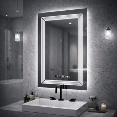 Oglinda LED Rectangulara, 60x80cm, Venezia Senzor MotionGlow Marcello, Sistem Dezaburire, Ceas & Termometru, Dimabila, Lumina Calda Neutra Rece 3000K/4000K/6000K Oglinda LED Rectangulara, 60x80cm, Venezia Senzor MotionGlow Marcello, Sistem Dezaburire, Ceas & Termometru, Dimabila, Lumina Calda Neutra Rece 3000K/4000K/6000K