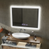 Oglinda LED Rectangulara, 80x60cm, ELANCEE Senzor MotionGlow Marcello, Sistem Dezaburire, Ceas & Termometru, Dimabila [3]