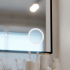 Oglinda LED Senzor MotionGlow Francesca 80x60 cm Lumina Calda/Rece/Neutra Dimabila Rama Negru Brushed Sistem Dezaburire Termometru Ceas Colectia Marcello Funghi [4]