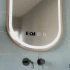 Oglinda LED Ovala, 50x80cm, Roven Senzor MotionGlow Marcello, Sistem Dezaburire, Ceas & Termometru, Dimabila [2]