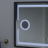 Oglinda LED Senzor MotionGlow Domingo cu functie Dezaburire Termometru Ceas 120x65 cm Lumina Rece/Calda/Neutra Dimabila, Rama Negru Brushed, colectia Marcello Funghi [2]