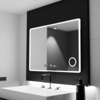 Oglinda LED Rectangulara 100x60 Aura Riflesso Puro MotionGlow Marcello, Sistem Dezaburire, Ceas, Dimabila