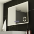 Oglinda LED Rectangulara, 90x60cm, Velour MotionGlow Marcello, Sistem Dezaburire, Ceas & Termometru, Lupa Cosmetica, Dimabila [4]