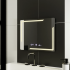 Oglinda LED Rectangulara, 80x60cm, Rayonnement MotionGlow Marcello, Sistem Dezaburire, Ceas & Termometru, Dimabila [3]