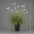 Planta Artificiala Iarba Ornamentala Tip Coada de Vulpe, 120cm, Iarba curbata si Spice, Verde si Alba, Fara Ghiveci [2]