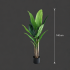 Planta Artificiala Copac Tip Bananier, 140 cm, 3 tulpini, 11 frunze, Verde, cu Ghiveci [4]