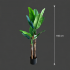 Planta Artificiala Copac Tip Bananier, 160 cm, 2 tulpini, 10 frunze, Verde, cu Ghiveci [4]