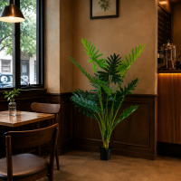 Planta Artificiala Tip Filodendron, 10 frunze, 160 cm, Verde