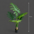 Planta Artificiala Tip Filodendron, 6 frunze, 120 cm, Verde [4]