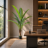 Planta Artificiala Copac Tip Palmier Regal, 180 cm, 10 frunze, Verde, cu Ghiveci [3]