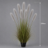 Planta Artificiala Iarba Ornamentala, 240cm, cu 9 fire, Stuf si Iarba, Verde si Gri, Fara Ghiveci [2]