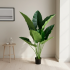 Planta Artificiala Tip Alocasia, 10 frunze, Plastic, 120 cm, Verde [2]