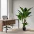 Planta Artificiala Tip Alocasia, 3 tulpini, 160 cm, Verde [2]