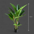 Planta Artificiala Tip Alocasia, 3 tulpini, 160 cm, Verde [4]