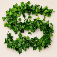 Planta Artificiala Ghirlanda din Iedera, 12 Ramuri x 36 Frunze, Verde