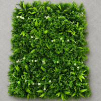 Planta Artificiala Panou de Gard Viu Frunze de Piersic Mix, 40 x 60 cm, Verde