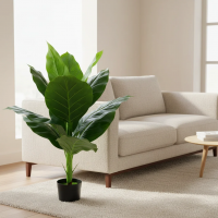 Planta Artificiala Tip Bananier Musa, 100 cm, Verde