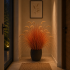 Planta Artificiala Iarba Ornamentala Tip Coada de Vulpe, 100 cm, Iarba Curbata cu Spice, Galben si Portocaliu, Fara Ghiveci [2]