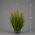 Planta Artificiala Iarba Ornamentala Tip Coada de Pisica, 90cm, 13 tulpini, Iarba curbata si Spice, Verde Tomnal, Fara Ghiveci [2]