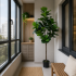 Planta Artificiala Copac Tip Ficus, 180 cm, Verde, cu Ghiveci [3]