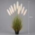 Planta Artificiala Iarba Ornamentala, 240cm, cu 9 fire, Stuf si Iarba, Verde si Roz, Fara Ghiveci [2]
