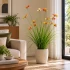 Planta Artificiala Iarba Ornamentala Tip Fluture, 100 cm, cu 13 Flori, Verde si Rosu, Fara Ghiveci [3]