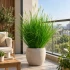 Planta Artificiala Iarba Ornamentala Tip Coada Vulpii, 80 cm, cu 33 Spice, Verde si Alb, Fara Ghiveci [3]