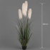 Planta Artificiala Iarba Ornamentala, 200 cm, cu 4 fire, Stuf si Iarba, Verde si Gri, Fara Ghiveci [2]