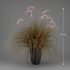 Planta Artificiala Iarba Ornamentala Tip Coada de Vulpe, 120cm, Iarba curbata si Spice, Verde si Roz, Fara Ghiveci [4]