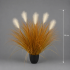 Planta Artificiala Iarba Ornamentala, 95 cm, 5 tulpini, Stuf si Iarba, Portocaliu, Fara Ghiveci [2]