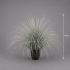 Planta Artificiala Iarba Ornamentala Tip Fantana, 110cm, Verde si Alb, Fara Ghiveci [2]