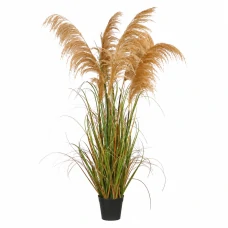Planta Artificiala Iarba Ornamentala, 145 cm, cu 5 Fire, Stuf si Iarba, Verde Tomnal, Fara Ghiveci Planta Artificiala Iarba Ornamentala, 145 cm, cu 5 Fire, Stuf si Iarba, Verde Tomnal, Fara Ghiveci