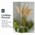 Planta Artificiala Iarba Ornamentala, 145 cm, cu 5 Fire, Stuf si Iarba, Verde Tomnal, Fara Ghiveci [3]