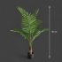 Planta Artificiala Copac Tip Palmier Kentia, Cu Frunze Elegante, 160 cm, 7 frunze, Verde, cu Ghiveci [4]