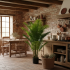 Planta Artificiala Tip Palmier Areca, 12 frunze, 120 cm, Verde [2]