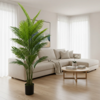 Planta Artificiala Tip Palmier Areca, 25 frunze, 190 cm, Verde